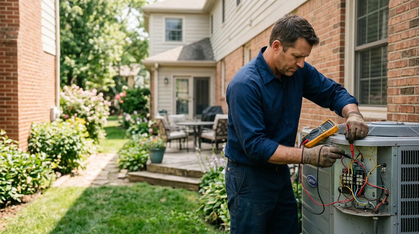 HVAC technician working near Deer Park, NY